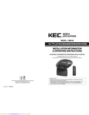 KEC LSM104 Installation Information & Operating Instructions