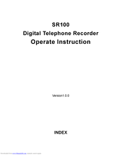 RECORDER GEAR SR100 Operate Instruction