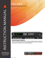 A-Neu Video HD-44G Instruction Manual
