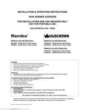 Auscrown RB18NG Installation & Operating Instructions Manual