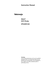 Tektronix P6217 Instruction Manual