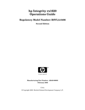 HP Integrity rx1620 Operation Manual