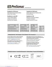 PRESONUS STUDIOLIVE - SCHEMA Quick Start Manual