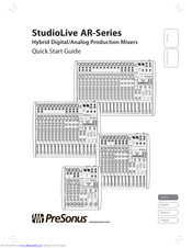 PRESONUS STUDIOLIVE - SCHEMA Quick Start Manual