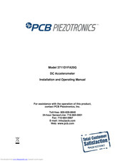 PCB Piezotronics 3711D1FA20G Installation And Operating Manual
