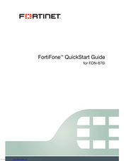 Fortinet FortiFone FON-870i Quick Start Manual