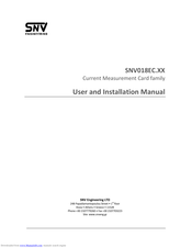 SNV Engineering SNV018EC.XX User And Installation Manual