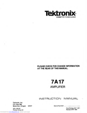 Tektronix 7A17 Instruction Manual