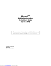 Dataradio Gemini Installation Manual