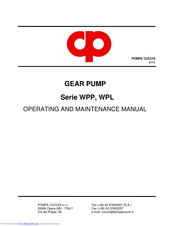 POMPE CUCCHI Series WPP Operating And Maintenance Manual