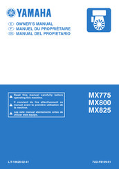 Yamaha MX800 Owner's Manual