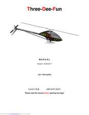 Henseleit Helicopters Three-Dee-Fun TDR-II User Manual