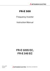Mitsubishi Electric FR-E 500 Instruction Manual
