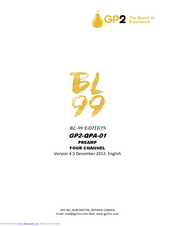 GP2 GP2-QPA-01 Manual