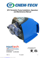Novatech CHEM-TECH XPV Installation, Operation & Maintenance Manual