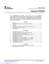 Texas Instruments TPS40200 User Manual