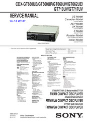 Sony CDX-GT660UP Service Manual