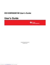 Texas Instruments DS125BR800EVM User Manual