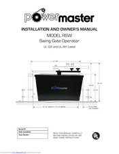 PowerMaster rsw Installation And Owner's Manual