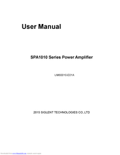 SIGLENT SPA1010 Series User Manual
