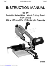 MachineryHouse BS-5V Instruction Manual