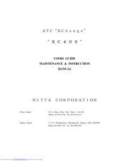 Nitta ATC XChange XC400 User And Maintenance Manual