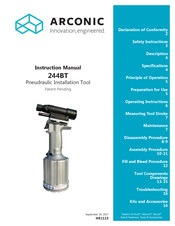 Arconic 244BT Instruction Manual