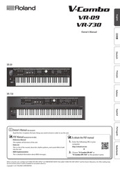 Roland VR-09 Editor Owner's Manual