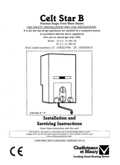 Chaffoteaux & Maury 1F G.C. 51 980 39 Installation And Servicing Instrucnions