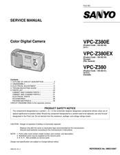 Sanyo VPC-Z380 Service Manual