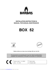 barbas BOX 52 Installation Instructions & Manual For Annual Maintenance