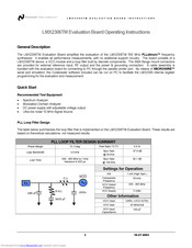 NS LMX2306TM Operating Instructions Manual