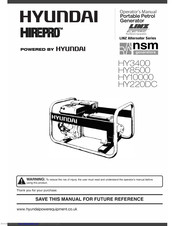 Hyundai Hirepro HY10000 Operator's Manual