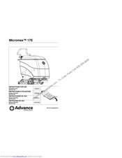 Nilfisk-Advance micromax 17E Instructions For Use Manual