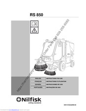Nilfisk-Advance RS 850 Instructions For Use Manual