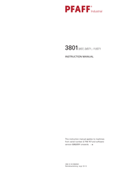 Pfaff 3801-3/07 Instruction Manual