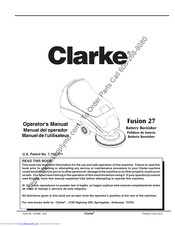 Clarke Fusion 27 01264A Operator's Manual