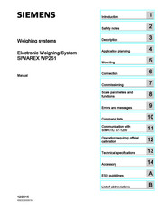 Siemens SIWAREX WP251 Manual