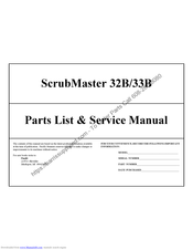 Pacific ScrubMaster 33B Service Manual