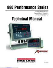 Rice Lake 880 Performance Series Technical Manual Addendum