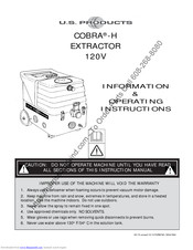 U.s. Products COBRA-H Operating Instructions Manual