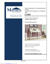 Monarch Specialties I 3103 Assembly Instructions