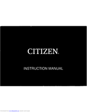 Citizen F50 Instruction Manual