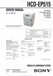 Sony HCD-EP515 Service Manual