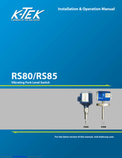 K-TEK RS85 Installation & Operator's Manual