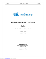 Air Vent Inc. HCV-CS-AVIR Installation & Owner's Manual