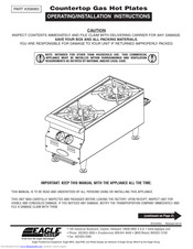Eagle Group 358983 Operating & Installation Instructions Manual