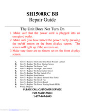 Sunheat SH1500RC BB Repair Manual