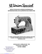 UnionSpecial 53700B Instructions And Illustrainstructions And Illustra Instructions And Illustrated Parts Manual