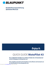 Blaupunkt MotoPilot 43 Quick Manual